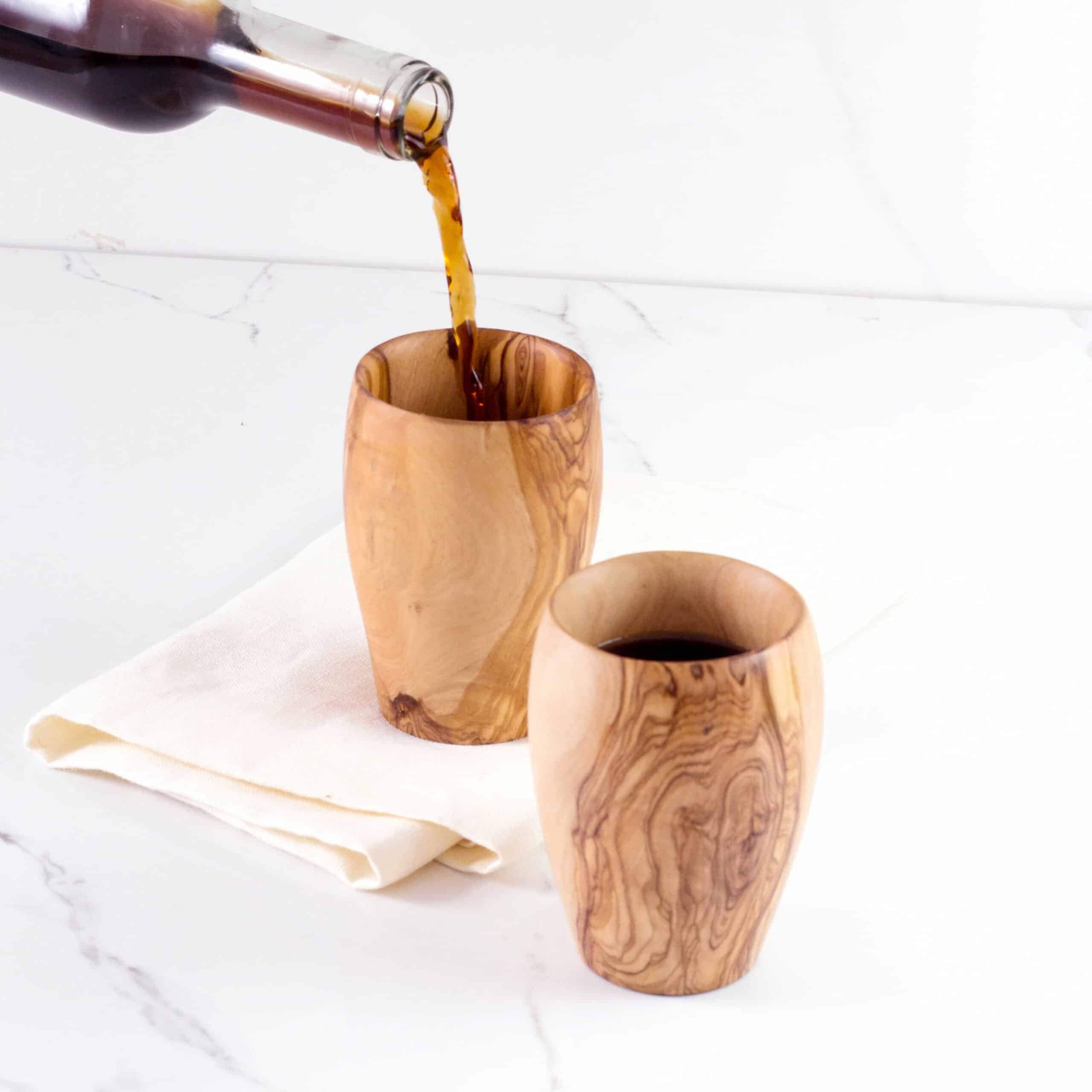 Beautiful Handmade Wooden Mug Set of 2